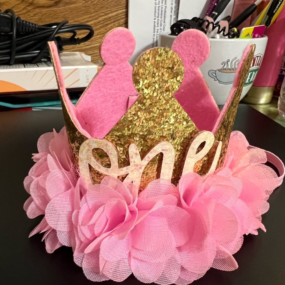 “One” birthday crown